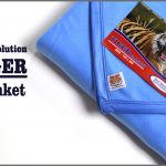 Selimut tiger biru muda .